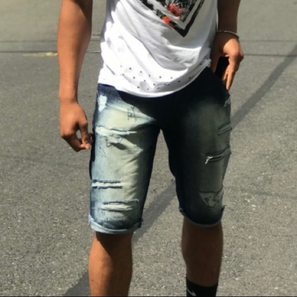 Southpole Bleached Jean Shorts - Picture 2 of 3